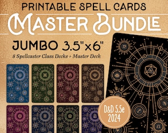 Jumbo Spell Cards – Master Bundle for D&D 5.5e (Printable)
