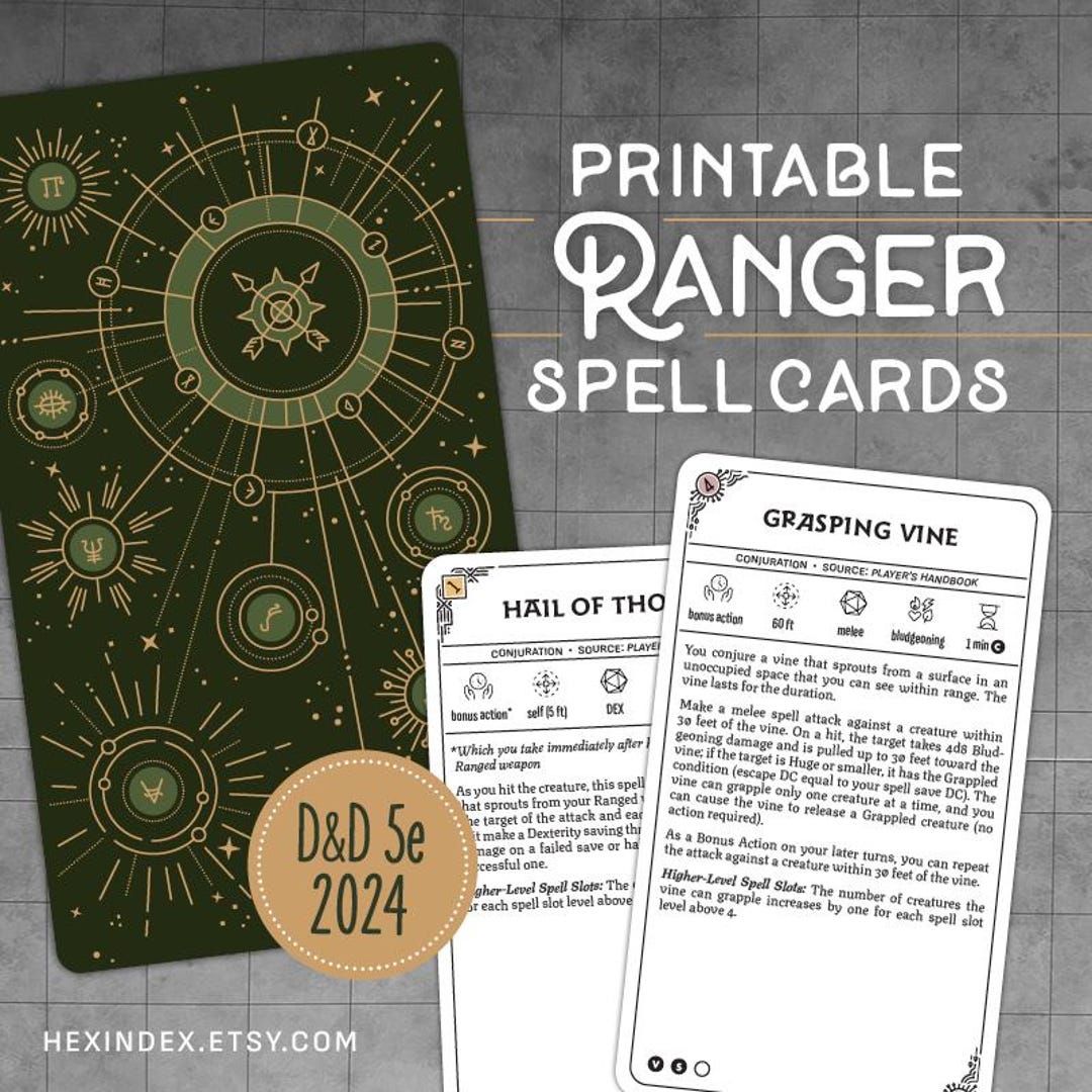 Deep Magic Spell Cards: Ranger