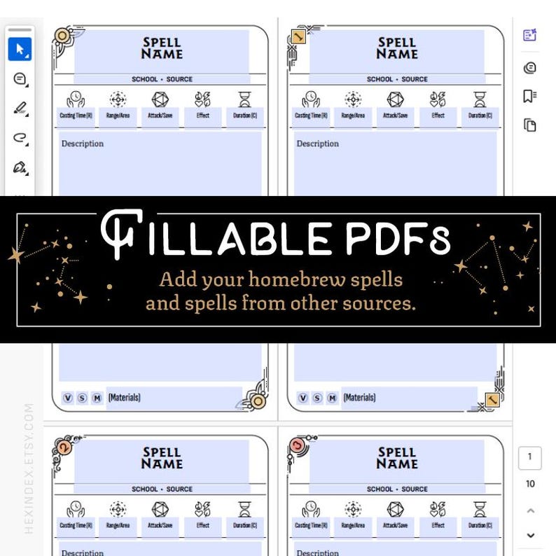 D&amp;D 5e 2024 Ranger Spell Cards printable - Etsy