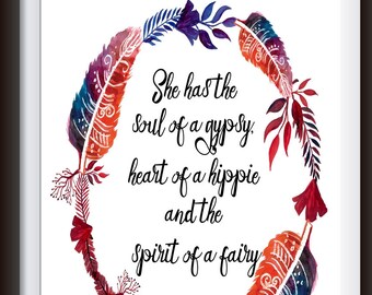 Buy Gypsy Quote Online In India Etsy India
