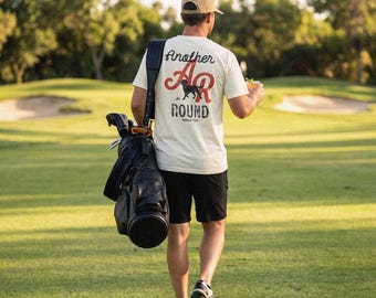 Golf Hunde T-Shirt - Stückgefärbtes Baumwoll-T-Shirt