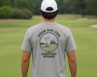 "Vintage Golf T-Shirt, ""Guten Tag für eine andere Runde"" Grafik Tee."