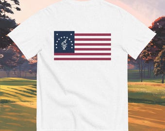 Vaterländisches Golf-Shirt, Komfort-Farben-T-Stück, Vierter Juli inspiriert