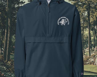 Eine weitere runde Golf-bestickte Champion-Packable-Regenjacke