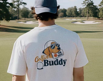 Golfin 'Buddy Comfort Colors Shirt : Verspieltes Pup Golf Tee