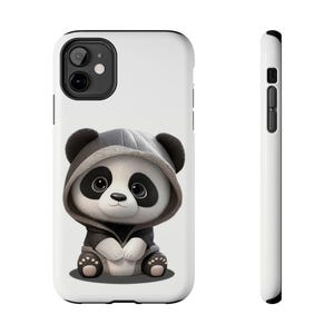 Funda de teléfono para niños: adorable diseño de panda, regalo divertido de cumpleaños y Navidad para amantes de los animales.