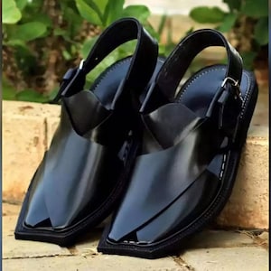 Handmade Peshawari Chappal for Men, Genuine Leather Sandals, Traditional Pakistani Footwear, Ethnic Shoes, Gift for Him