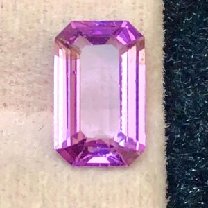 Natural Lavender Pink Spinel Emerald Cut Gemstone | Purplish Pink Loose Spinel | Precision Faceted Stone | Jewelry Making Gemstone 1.18CT