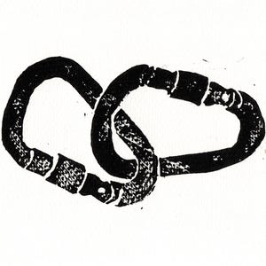 Impresión de mosquetón lésbico queer / Arte linograbado rojo / Arte de escalada simbólico WLW / Decoración de pared feminista LGBTQ+