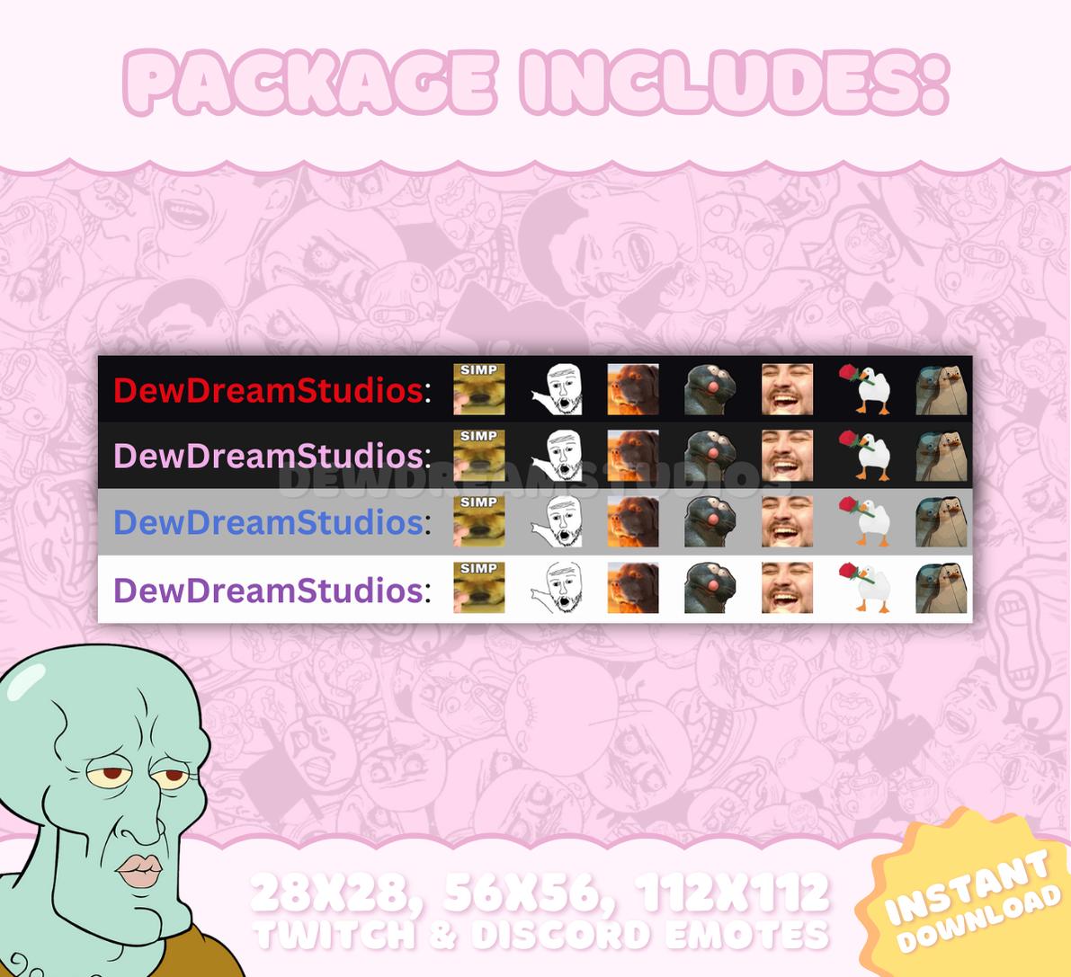 1000 Animated Static Meme Emotes Pack for Twitch, Youtube, Discord ...