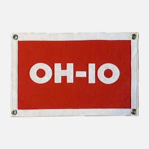 Ohio Felt Banner – Handmade State Pride Decor for Home, Office, or Game Day