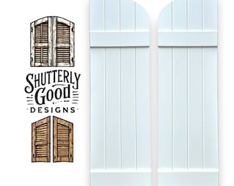 Arched Top PVC Shutters | Elegant Architectural Detail | Weatherproof & Customizable | Unique Curb Appeal | ShutterlyGood Designs