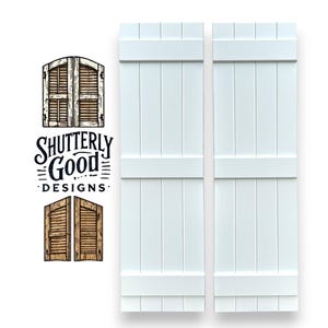 Board & Batten PVC Shutters | Classic Exterior Window Decor | Weatherproof and Long-Lasting | Made in USA | ShutterlyGood Designs