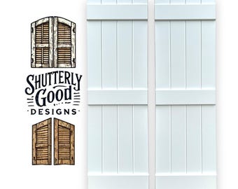 Board & Batten PVC Shutters | Classic Exterior Window Decor | Weatherproof and Long-Lasting | Made in USA | ShutterlyGood Designs