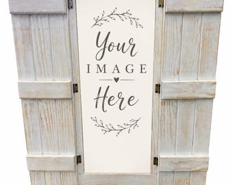 CUSTOM - Handcrafted Rustic Window Frame Wall Decor, Farmhouse Accent