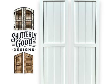 Framed Style PVC Shutters | Rustic Farmhouse Window Shutters | Strong & Lightweight | Built to Last | Shutterly Good Designs