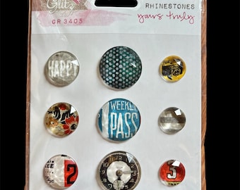 Glitz Giant Rhinestones - Faceted Cabochons - NIP