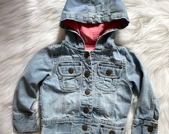 VTG 3T 80’s Sprockets Hooded Denim Jacket