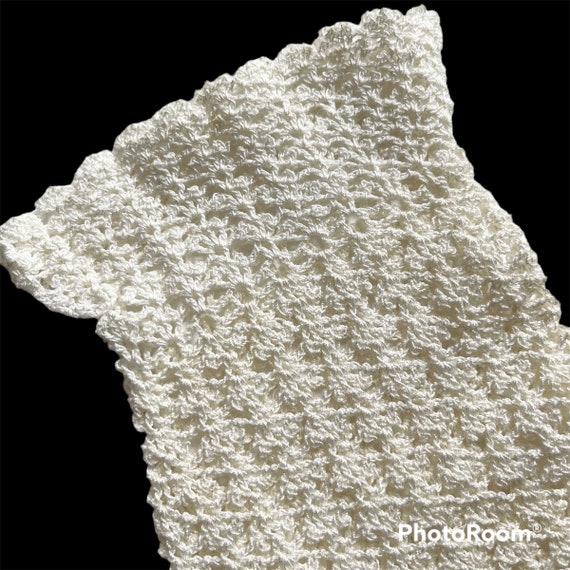 Vintage Off White Crocheted Gloves - image 3