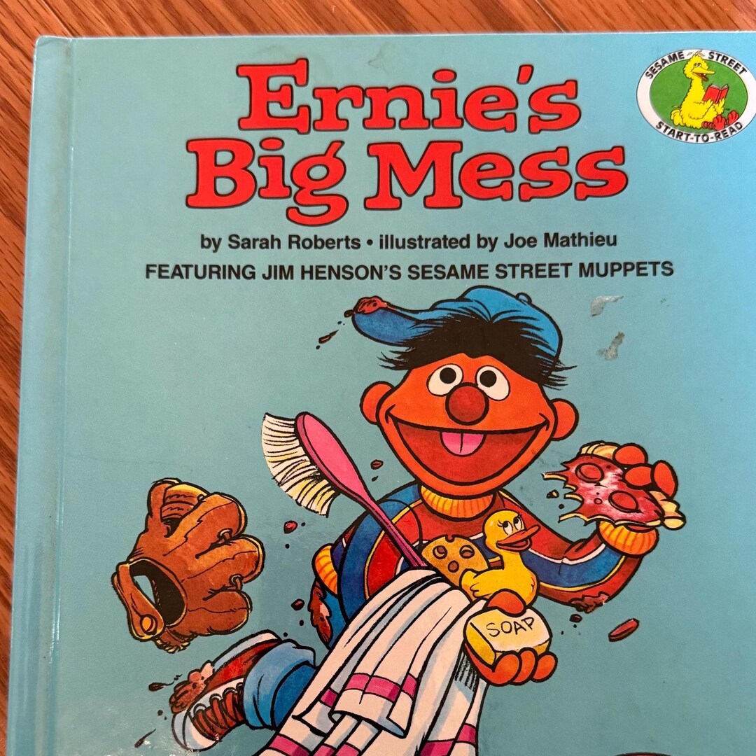 1981 Ernie’s Big Mess - Sesame Street Start to Read - VTG Kids Picture ...