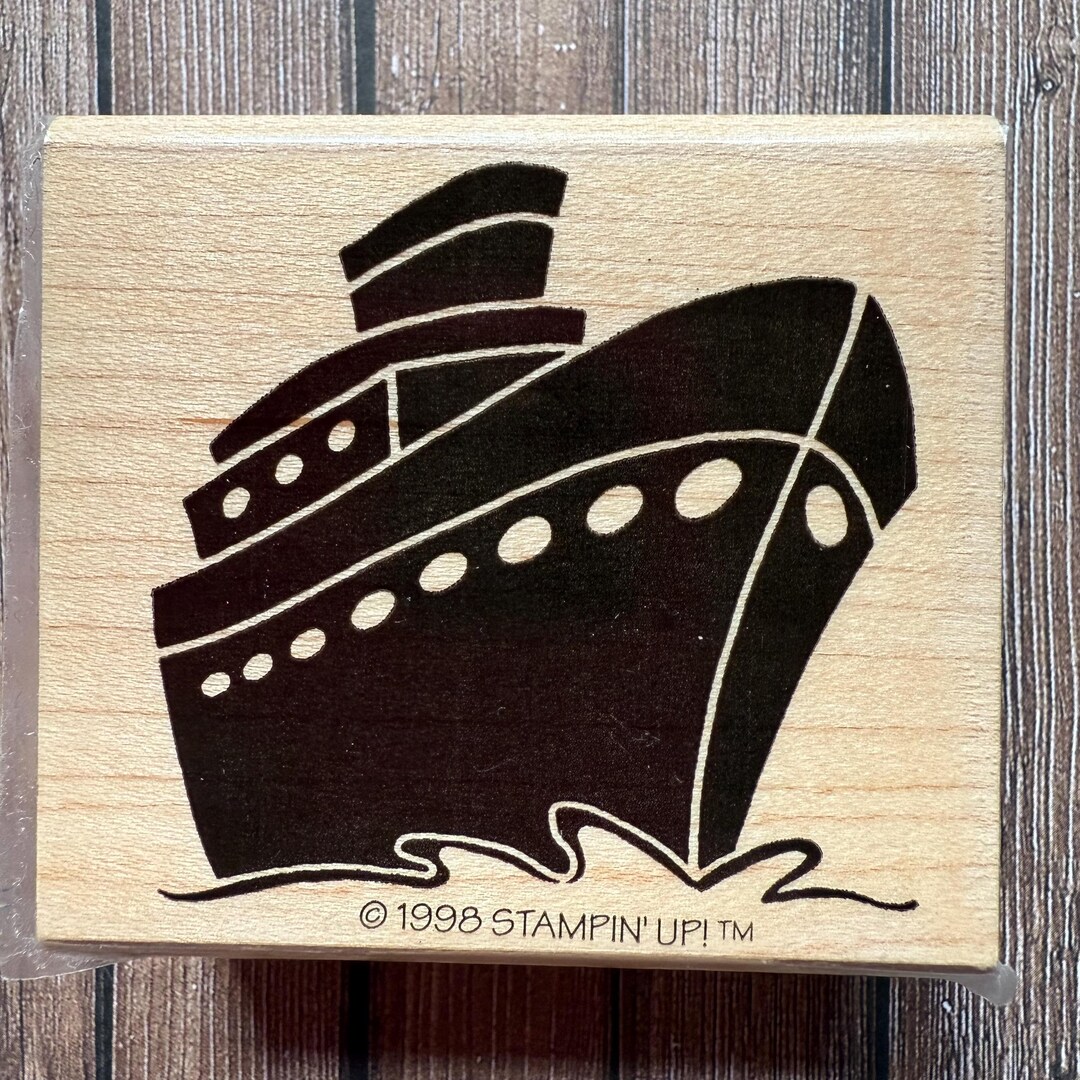 VTG Stampin Up! Wood Mounted Rubber Stamp - Cruise Ship - Etsy