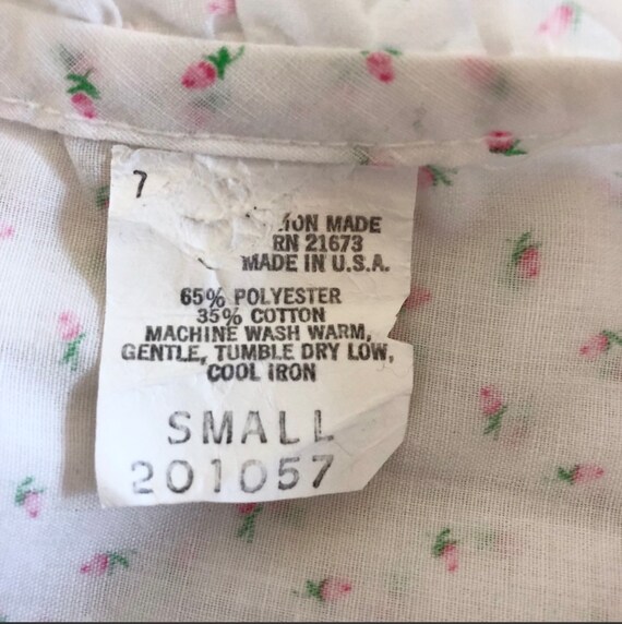 VTG Short Robe / Pink Flowers / Made In USA / Siz… - image 4