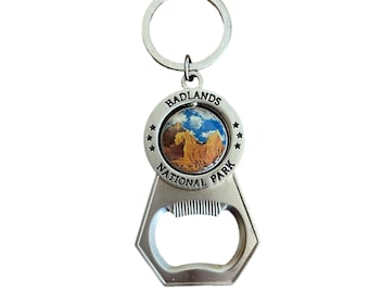 VTG Keychain / Bottle Opener, Souvenir Badlands National Park, South Dakota