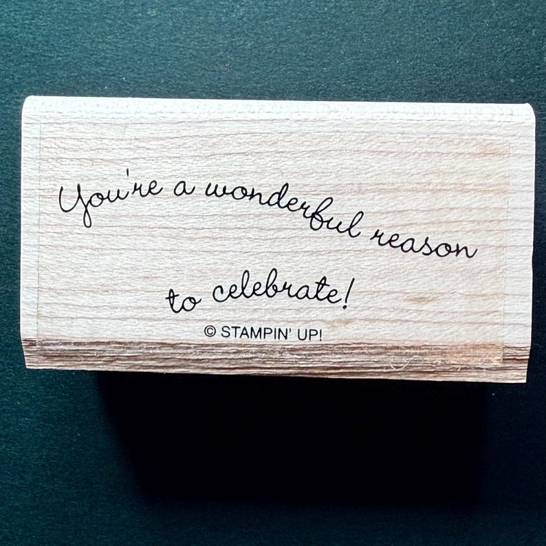 Stampin Up! Wood Mounted Rubber Stamp - You’re A Wonderful Reason to ...