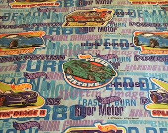 VTG 90's Hot Wheels Twin Size Flat Sheet - Springs