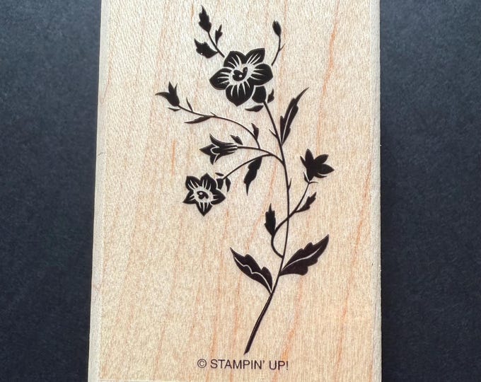 Stampin Up! Wood Mounted Rubber Stamp - Flowers - Etsy
