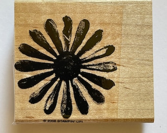 Stampin Up! Flower Wood Mounted Rubber Stamp