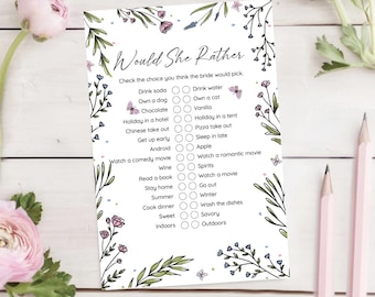 Spring floral bridal shower games