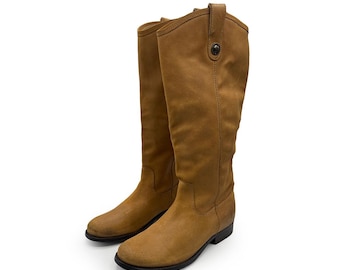 Frye Women's Brown Leather Knee Length Boots, 3.5 UK