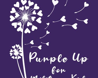 Purple Up For Military Kids, png-bestand: paardenbloem (digitale download)