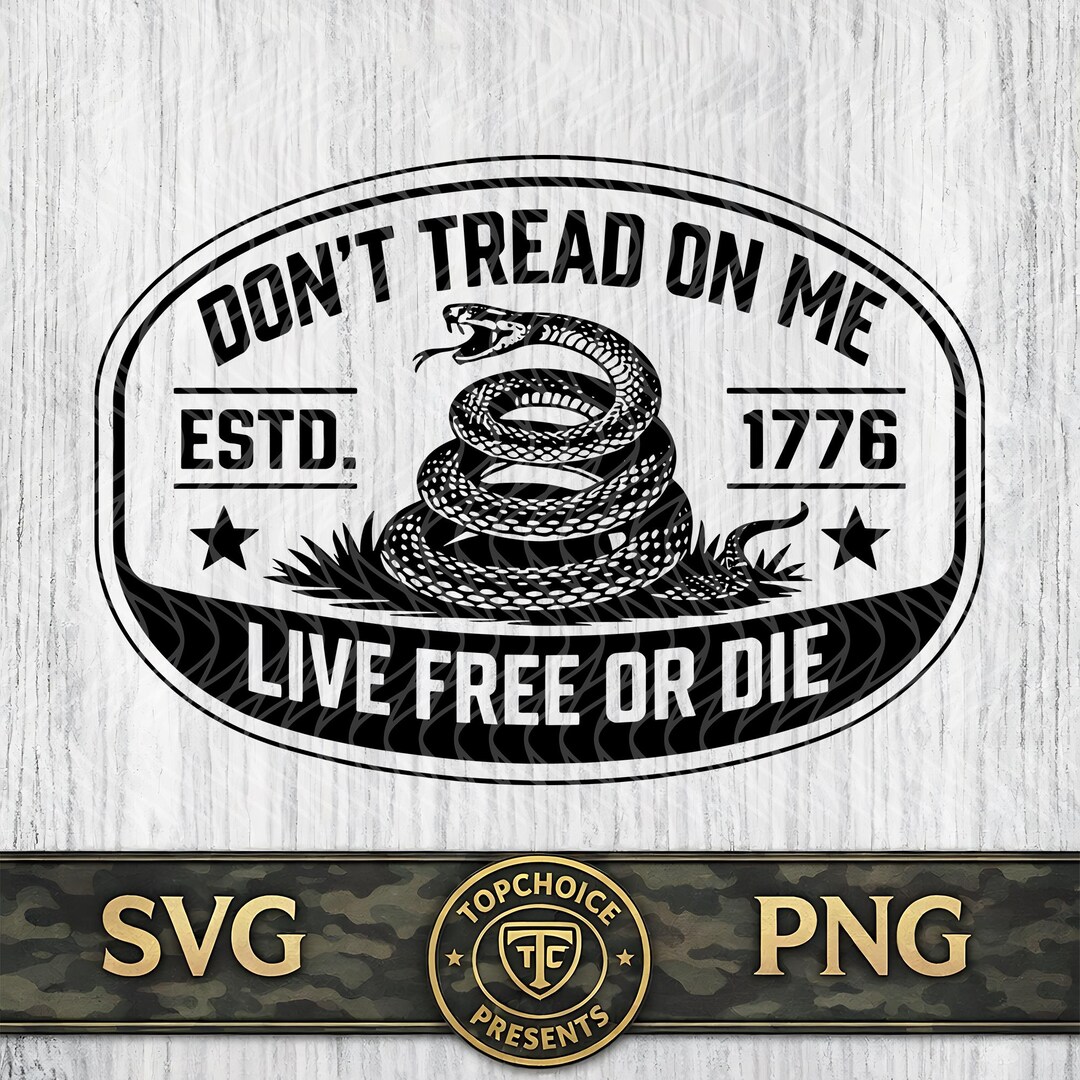Don’t Tread on Me SVG PNG Rattlesnake Patriotic Design 1776 USA History ...