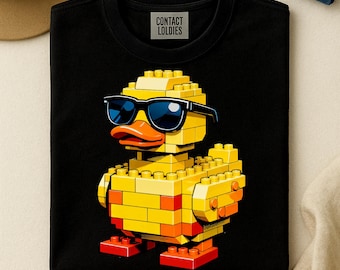 Duck Brick Master Builder PNG, Block Building Brick Builder (Digital Download)