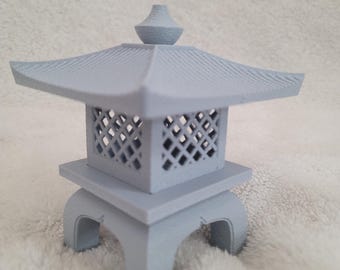 3D Printed Miniature Pagoda Lamp - Zen Garden Decor