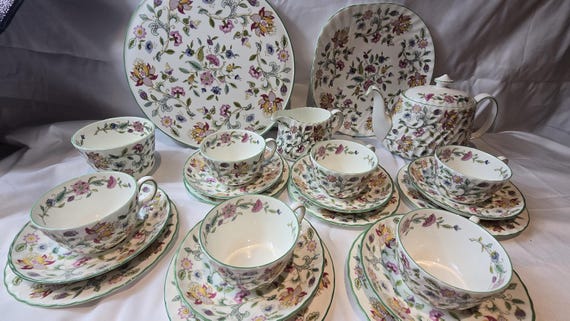 Minton Haddon Hall Bone China Tea Set 25 Pcs - Etsy