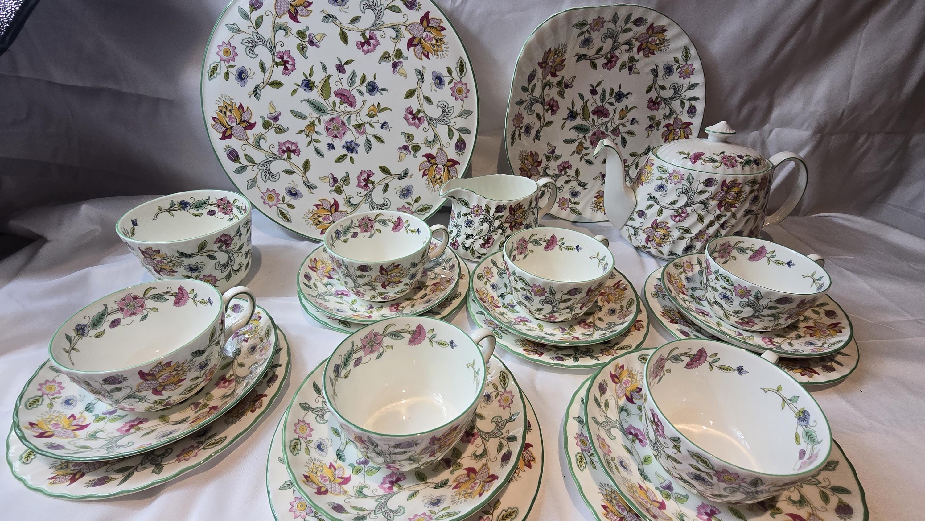 Minton Haddon Hall Bone China Tea Set 25 Pcs - Etsy