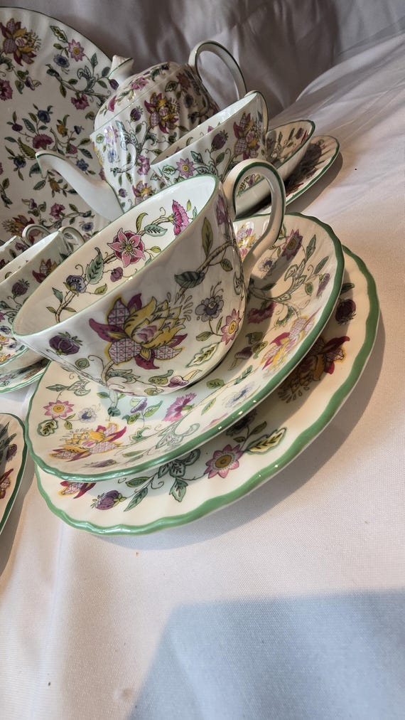 Minton Haddon Hall Bone China Tea Set 25 Pcs - Etsy