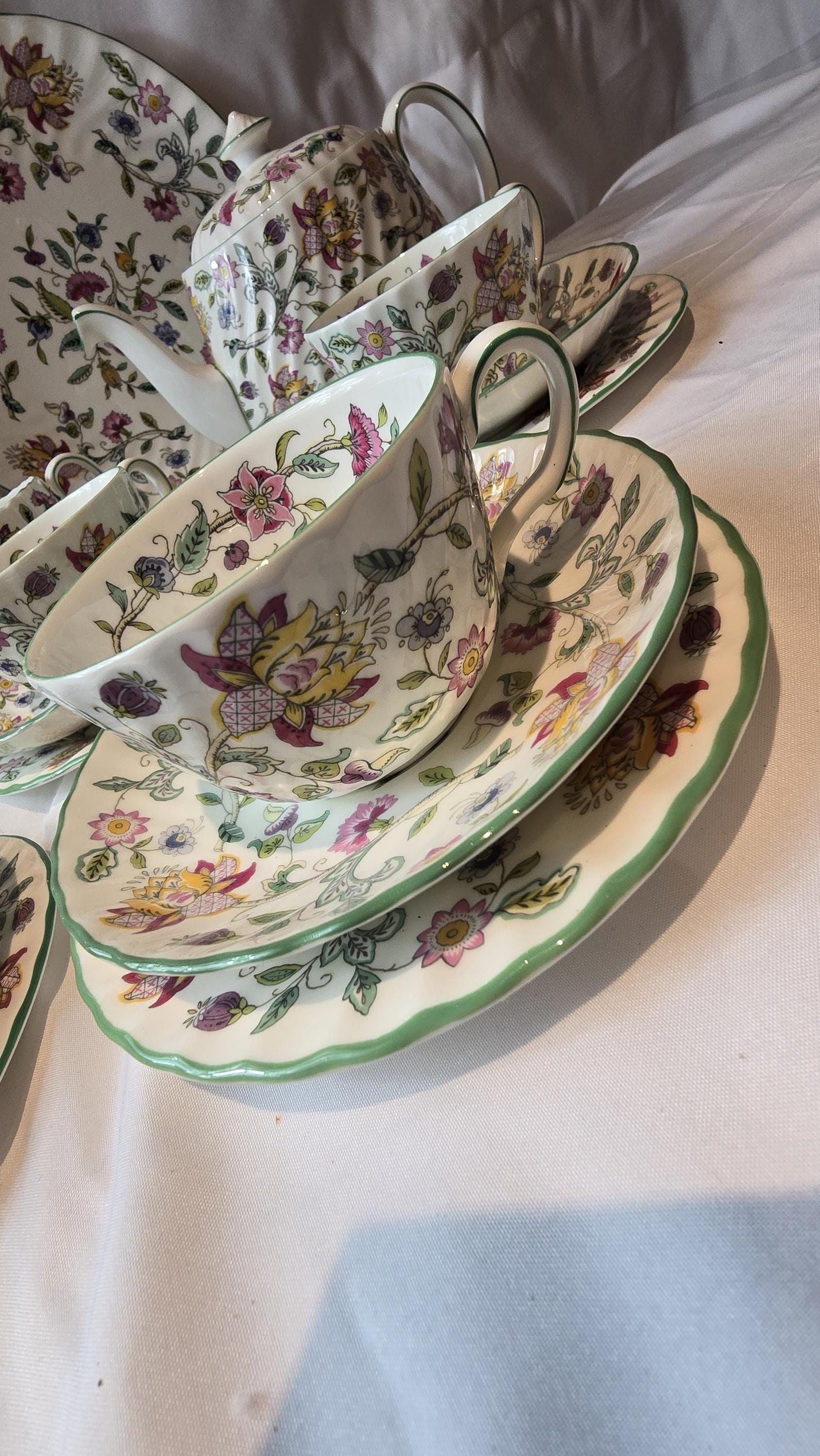 Minton Haddon Hall Bone China Tea Set 25 Pcs - Etsy