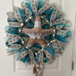 welcome beach theme wreath