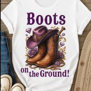 Boots on the Ground Western PNG Cowboy Boot Digital Download Country Graphic Design