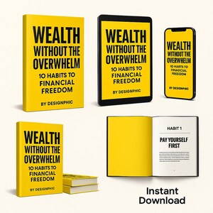 10 Wealth Habits eBook – Financial Freedom Guide + Budget and Debt Worksheets | Money Management, Savings & Investing Workbook