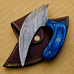 Cuchillo Ulu personalizado hecho a mano, cortador de Alaska, cuchillo de cocina, cortador de pizza, cuenco Ulu, regalo personalizado para esposo/esposa, regalo para vacaciones
