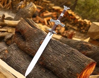 Replica della spada a due mani di Skyrim forgiata a mano: accessorio per cosplay di Dragonborn