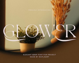 Glower Elegant Serif Font: Modern Typeface for Logo & Wedding