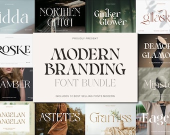 Modern Font Bundle | Luxury Branding Fonts | Elegant Serif Fonts | Logo Font | Brand Identity | Business Fonts | Premium Typography