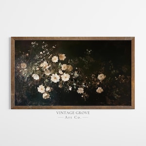 Samsung Frame TV Art, Moody Wall Art, Wildflower Wall Art, Dark Cottagecore Art, Victorian Wall Art, Art for Frame TV, Gothic Decor