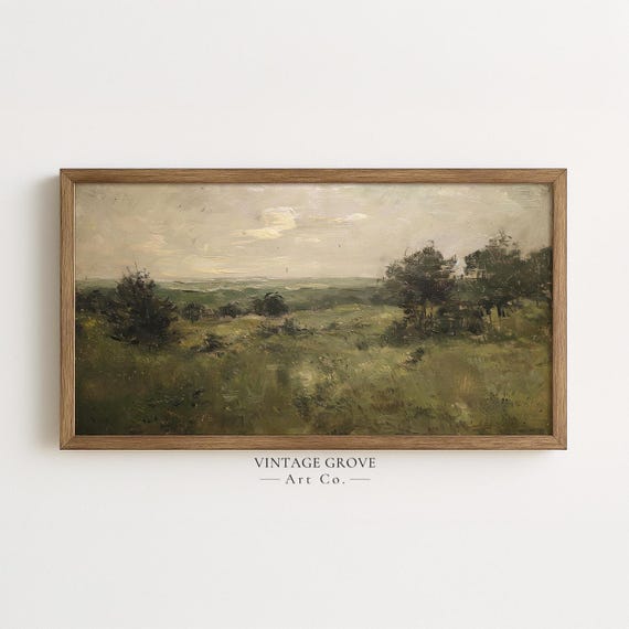 Samsung Frame TV Art, Moody Landscape Art, Antique Oil Painting, Scenic Painting, European Wall Art, Apartment Decor, Art For Frame TV